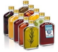 HEFTMAN Flask Small Glass Bottles - 10 Pack