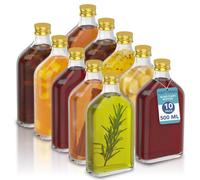 Heftman Glass Flask Bottles 500Ml - 10 Pack