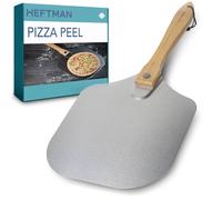 HEFTMAN Pizza Peel 12 Inch Aluminium Pizza Paddle Long Foldable Wooden Handle