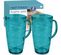 Heftman Plastic Swirl Jugs 2 Litre Blue- 2 Pack