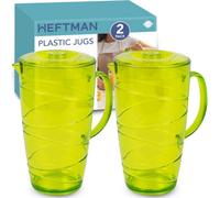 Heftman Plastic Swirl Jugs 2 Litre Green - 2 Pack