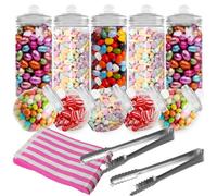 Heftman Retro Plastic Sweet Jars Set