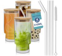 Heftman Ribbed Glasses 310Ml - 4 Pack