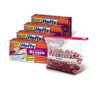 Hefty Slider Calendar Storage Bags, Quart Size, 40 Count (Pack of 4), 160 Total