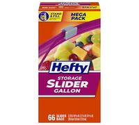 Hefty Storage Bags with Slider Size 4.5 Litre (Pack of 66)
