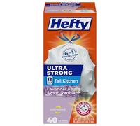 Hefty Ultra Strong Tall Kitchen Drawstring Trash Bag, Lavender Sweet Vanilla, 40 Count