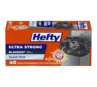 Hefty Ultra Strong Tall Kitchen Drawstring Trash Bags, Blackout, 40 Count 1