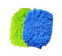 HeGangLy 2 Pack Car Wash Mitt Microfiber Chenille Car Wash Mitt Scratch Free for Cars Cleaning,Home Cleaning Mitts(Green/Blue).