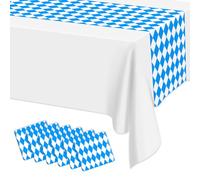 Hegbolke 6 Pcs Oktoberfest Table Runner - Blue and White Checkered Tablecloths Beer Table Covers for German Oktoberfest Decorations Supplies, 14" x 108"