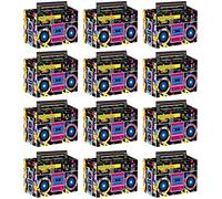 Hegbolke 80s 90s Party Favor Boxes - Novelty Boom Box Favors & Candy Paper Boxes - Retro Radio Decorations & Table Centerpieces for 80s & 90s Hip Hop Theme Parties