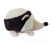 Hegdehog Cat Scratcher, 2in1 Interactive Cat Play Boredom Release Kitten Scratch Toy, Soft Plush Calming Cuddly Toy for Cats, Navy/Green/Grey, 30 x 13 x 15cm