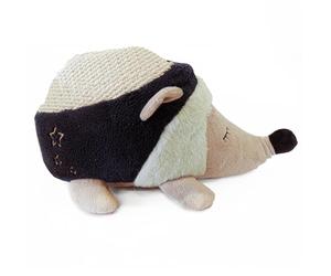Hegdehog Cat Scratcher, 2in1 Interactive Cat Play Boredom Release Kitten Scratch Toy, Soft Plush Calming Cuddly Toy for Cats, Navy/Green/Grey, 30 x 13 x 15cm
