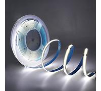 HEGEHE 2m COB LED Strip USB Power, Cold White Light Ribbon 5V DC, Self-Adhesive Tape for Home Commercial Cupboard TV Backlight Decorative Lighting