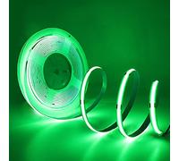 HEGEHE 4m COB LED Strip USB Power, Green Light Ribbon 5V DC, Self-Adhesive Tape for Home Commercial Cupboard TV Backlight Decorative Lighting