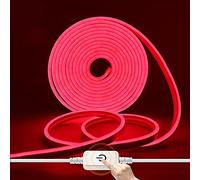 HEGEHE Dimmable Neon LED Strip, 12 V 2835 LED Strip, Waterproof Diffusion Silicone Neon Flex LED Light Strip Tube for Indoor Outdoor Use Home Kitchen DIY Decoration (Red, 2 m)