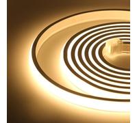 HEGEHE Flexible COB Neon Strip, 288 LEDs/m, IP65 Waterproof Silica Gel LED Rope Light for Home Kitchen Bedroom Outdoor Decor(8m, Warm White)