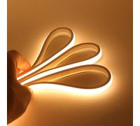 HEGEHE Flexible COB Neon Strip with Switch, 288 LEDs/m, IP65 Waterproof Silica Gel LED Rope Light for Home Kitchen Outdoor Decor(4m, Warm White)