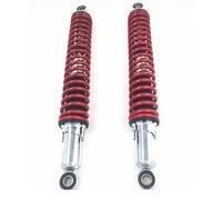 Hegeiis 400mm 15.75 inch 7mm Spring Universal Motorcycle Shock Absorber Rear Suspension ATV Quad Scooter Dirt Bike For XL185 XL125 RM125 JH125L JH150 125GY (Red)