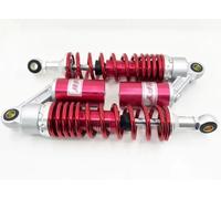 Hegeiisy 340mm 13.38 inch 7mm Spring Universal Motorcycle Air Shock Absorber Rear Suspension ATV Quad Scooter Dirt Bike For 50cc 75cc 90cc 125cc 150cc 250cc 300cc Red