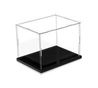 HEGGMKK Clear Acrylic Display Cabinets, 2 Shapes:10-40cm, Open Doors on Top, Thickened Sheet Material/Not Easily Deformed, for Dustproof, Decorative, Storage,25×25×25cm