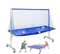 HEGGMKK Ping Pong Net,for 72 To 82 Inch Tables(210×50×142cm), Thickened Metal Frame + Elastic Mesh + Oxford Fabric, With Universal Wheel, Easy To Collect The Ball(Silver)