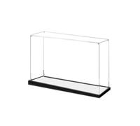 HEGGMKK Transparent Display Case, 67×27×42cm, Mirror/Black Base Option, 2-3 Mm Thick Acrylic, High Load-Bearing Capacity, for Various Ornaments,3(mm),B