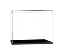 HEGGMKK Transparent Display Case, 67×27×42cm, Mirror/Black Base Option, 2-3 Mm Thick Acrylic, High Load-Bearing Capacity, for Various Ornaments,2(mm),A
