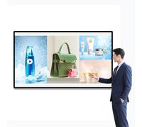HEGGMKK Wall-Mounted Advertising Display,size:15.6-27 Inch,Timer On/Off Function, 4K UHD Resolution, 6 Split-Screen Modes, Horizontal / Vertical Mount for Milk Tea Shops ,23.6inch