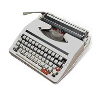 HEGGMKK White Mechanical Typewriter, Size:30 ×30×10 Cm, Replaceable Ribbon/Clear & Long-lasting Print, for Artistic Creation, Home Decoration, Photography Props,White