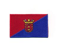hegibaer 40 x 25 mm Lanzarote Spain Arrecife Flag Sew-On Sew-On Patch 1151 A