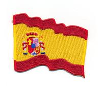 hegibaer 40 x 30 mm Waving Spain Flag Barcelona Sew-On / Iron-On Patch 1081 A