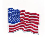 hegibaer 40 x 30 mm Waving USA Flag USA Flag - America Sew-On / Iron-On Patch 1085 A