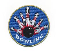 hegibaer 65 mm bowling cone bowling pin ball sport patch sew-on/iron-on patch 1090, Patches for Clothing