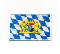 hegibaer 80 x 50 mm Bayern Munich Flag with Crest Iron-on Patch BRD 1065 x