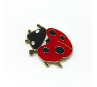 hegibaer Red,Black,White Ladybird Metal Pin Badge - Good luck symbol - Lapel Pin