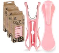 Hegs 30 Pack Pastel Pink - The Smartest Heavy Duty Clothespins with Hooks - Hang 3 Garments at Once with Our Tough, Dual Hooks Clothes Pins with Anti-Rust Spring - Durable, Colorful Clothespins