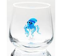 HeguSun 3D Drinking Glass Cup with Cute Animal Figurine Inside, Hand Blown Glass Octopus Figure Inside Mug, Stemless Glass for Wine, Water, Milk, Beverages, 12oz (Octopus)