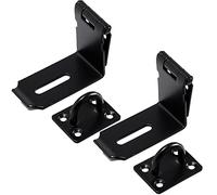 HEHEH 90 Degree Flip Door Sliding Latch - Stainless Steel Lock for Barn Doors, Cabinets, and Windows - Matte Black Finish 1pc(3in)