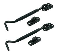 HEHEH Stainless Steel Barn Door Latch - Durable Sliding Bolt Gate Lock for Shed, Fences, and Doors 1pc(Black,6in)