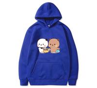 heheli Kawaii Panda Bear Bubu Dudu Hoodie Women's Men's Christmas Hoodie Xmas Novelty Sweatshirt Valentine Day Gift Blue