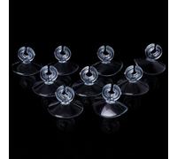 Hehglng 10 Pcs Transparent Aquarium Suction Cup, Plastic Sucker with Clips Fish for Tank Pipe Hose Tube Holder Fish Tank Suction Cups Aquarium Air Pump Accessories (1.2in)