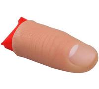 Hehglng 1Pc Magic Thumb + Red Silk, Beetest Pranks, Soft Plastic Thumb Tip Fingers Magic Tricks Toy for Stage Bar Party Home Shows Street, Magic Tricks Supplies
