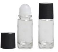 Hehglng 2 Pcs Clear 30ML Empty Glass Essential Oil Vials Containers Refillable Roll-on ottles with Funnel Refillable Cosmetic Containers Bottles Roller Balls Refillable Containers