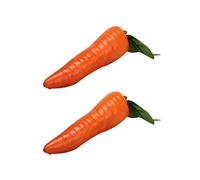 Hehglng 2Pcs Orange Artificial Vegetables Decorative Reusable Plastic Carrot Home Decor Excellent Quality and Popular Design,Fake Carrot, Fake Vegetables,Artificial Plants and Flowers
