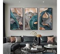 HEHGVCF Wall Pictures Black Grey, Home Decor Picture 50 x 70 cm, Grey Texture Marble Picture on Canvas Non-Woven Living Room Canvas Pictures Decor Frameless (W, 40 x 60 cm)