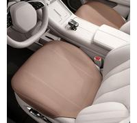 HEHKJDNBY Breathable Car Seat Covers, Compatible with Heated & Ventilated Seats, Non-Slip Leather Seat Cushion Protectors, Universal Fit for Cars Trucks SUVs, All-Season Comfort (2 Pack Brown)
