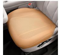 HEHKJDNBY Breathable Car Seat Covers, Compatible with Heated & Ventilated Seats, Non-Slip Leather Seat Cushion Protectors, Universal Fit for Cars Trucks SUVs, All-Season Comfort (Camel Tan)