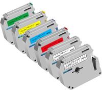 Hehua 6 Pack Compatible M Series Label Tape Replacement for Brother 12mm 0.47" M Tape Color MK231 MK131 MK431 MK531 MK631 MK731 for P-Touch PT-65 PT-M95 PT-45M PT-80 PT-90 PT-70 Label Maker Refills