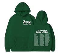 Hehuo Stay Another Day Hoodie 99 Reasons, 99 Reasons to Stay Alive Mental Health Hoodie, Sweatshirt for Women Men (Green,3XL)