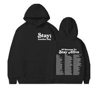 Hehuo Stay Another Day Hoodie 99 Reasons, 99 Reasons to Stay Alive Mental Health Hoodie, Sweatshirt for Women Men (Black,5XL)